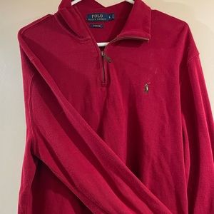 Ralph Lauren Pullover Quarter Zip Red